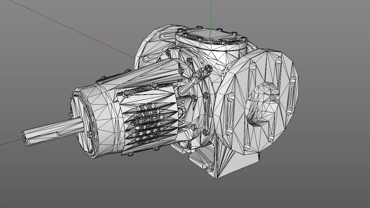 Triangulated DESMI pump geometry before the presentation treatment.