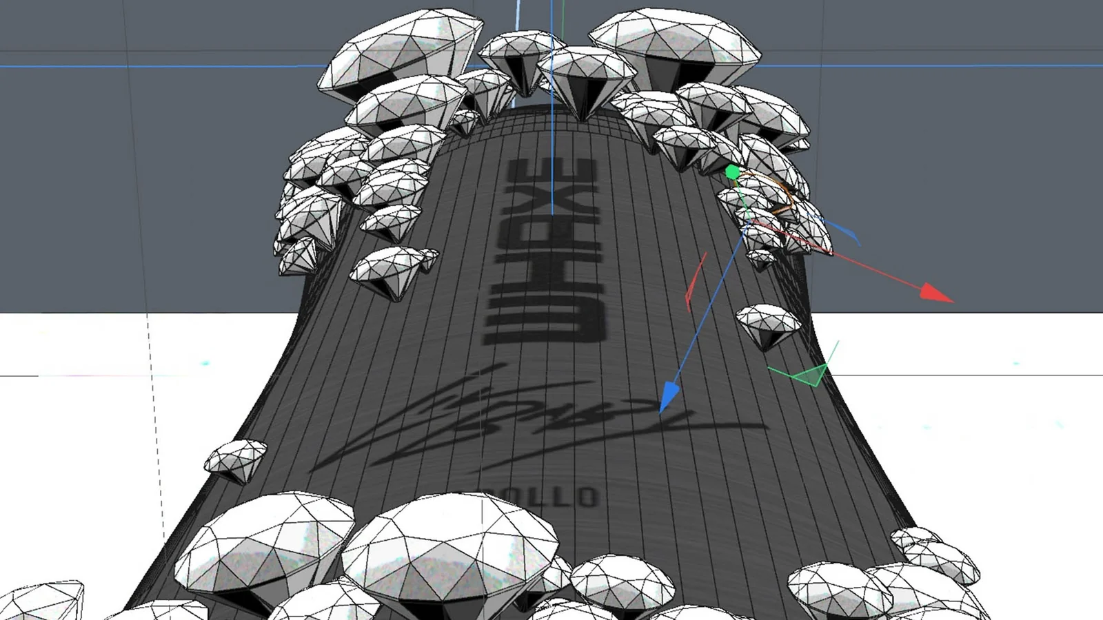WHAXE material and lighting development, frame 1