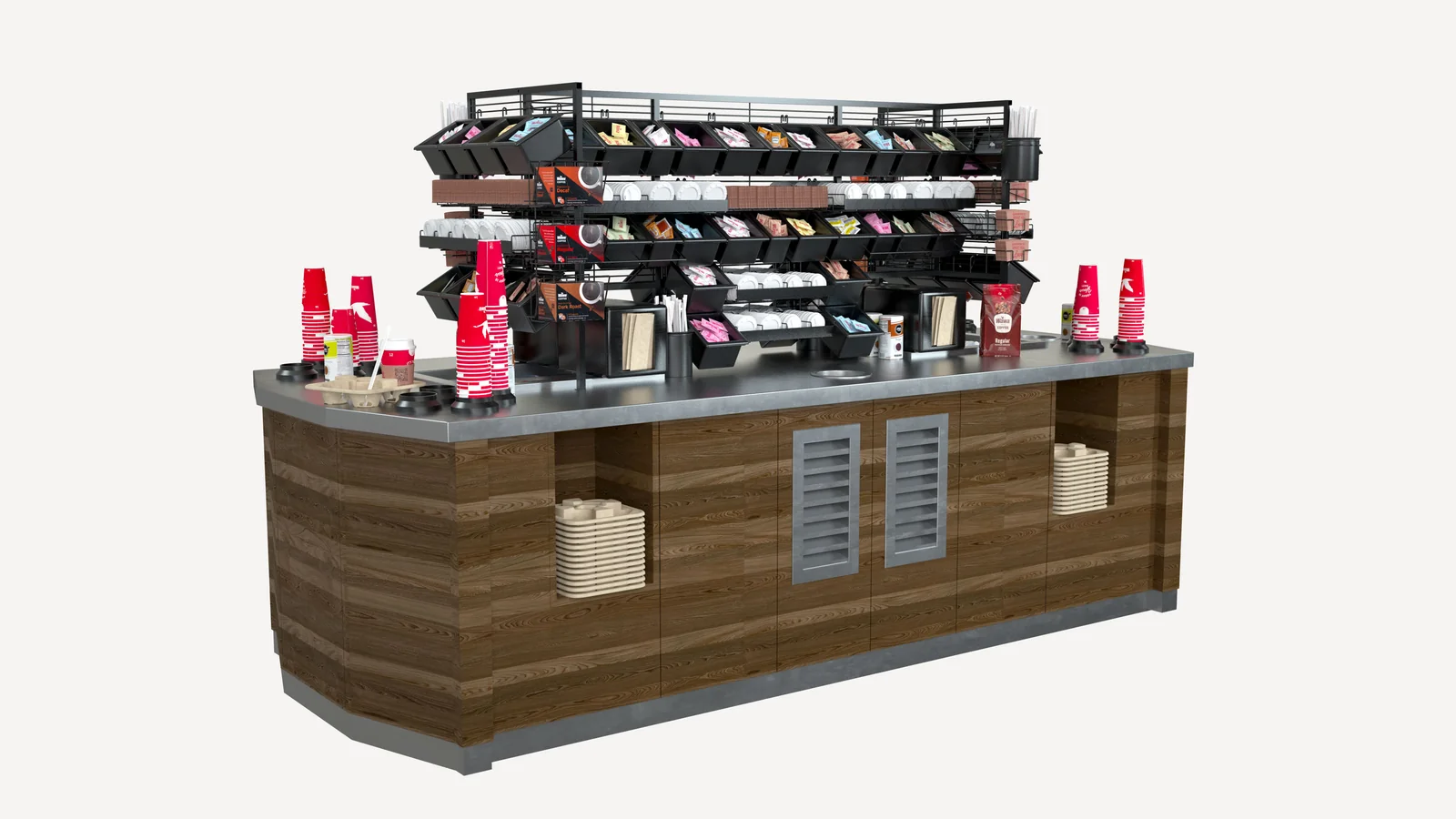 Finished Wawa Coffee Island fixture, view 4